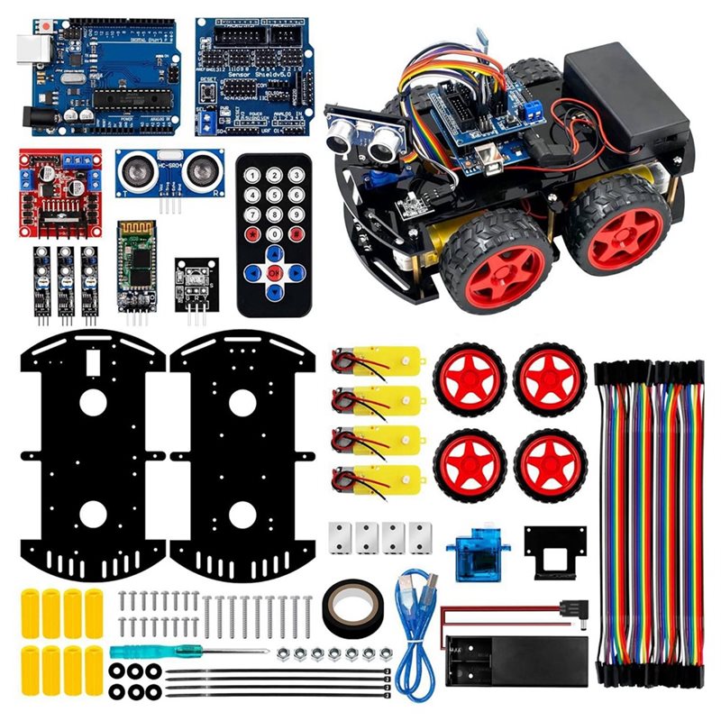 Arduino Robot - Kit de coche robot inteligente WOWFU-4WD