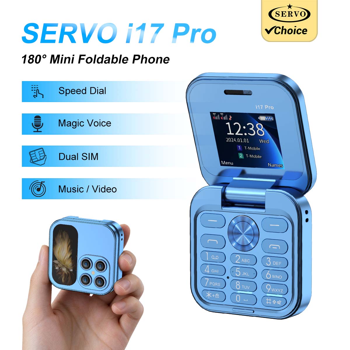SERVO Mini Teléfono Móvil Pleg - Servo Pan Tilt reseña y precio