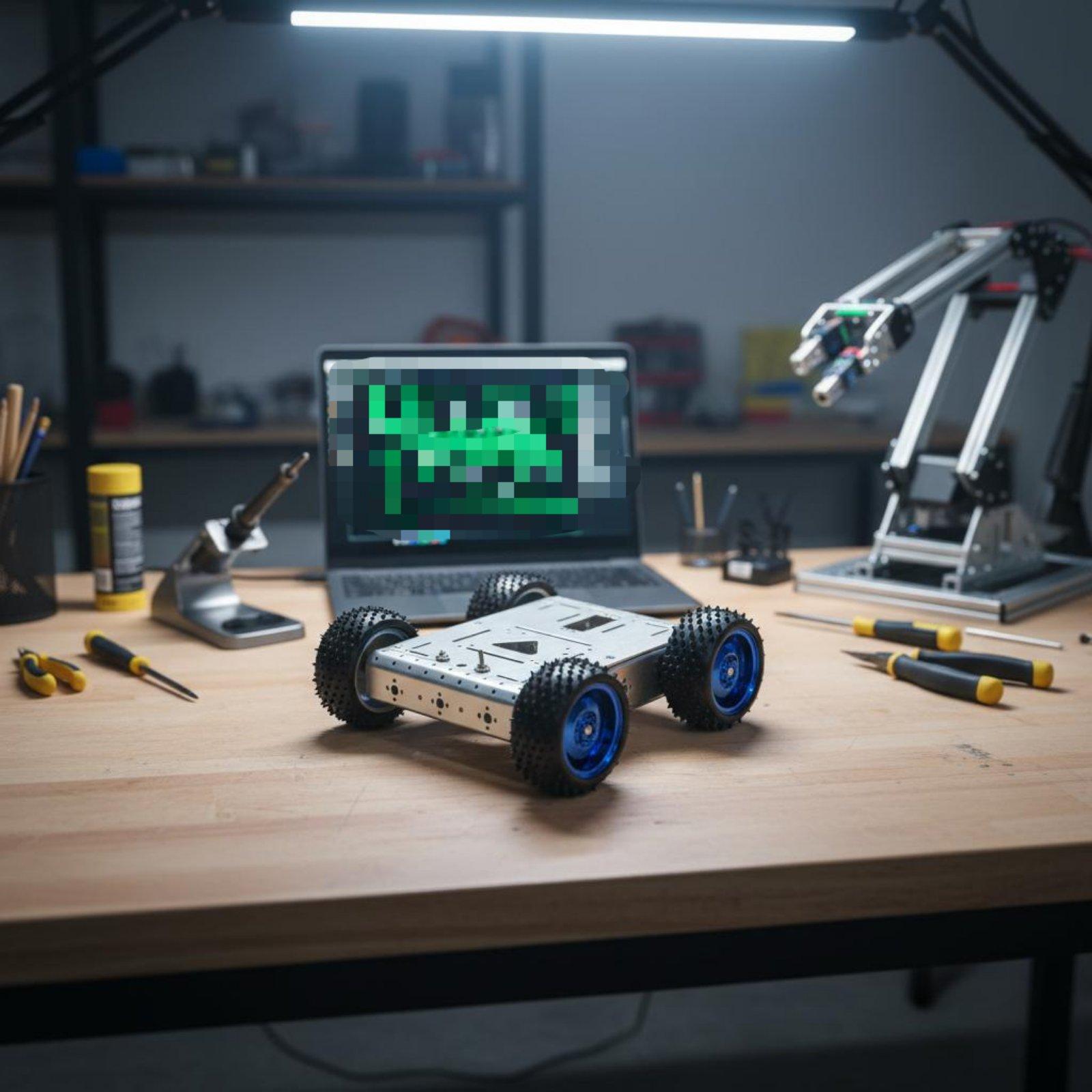Chasis de coche inteligente 4W - Robot Wheel reseña y precio