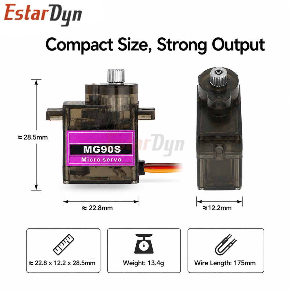 Servo Digital Estardyn MG90S c - Sg90 Servo reseña y precio