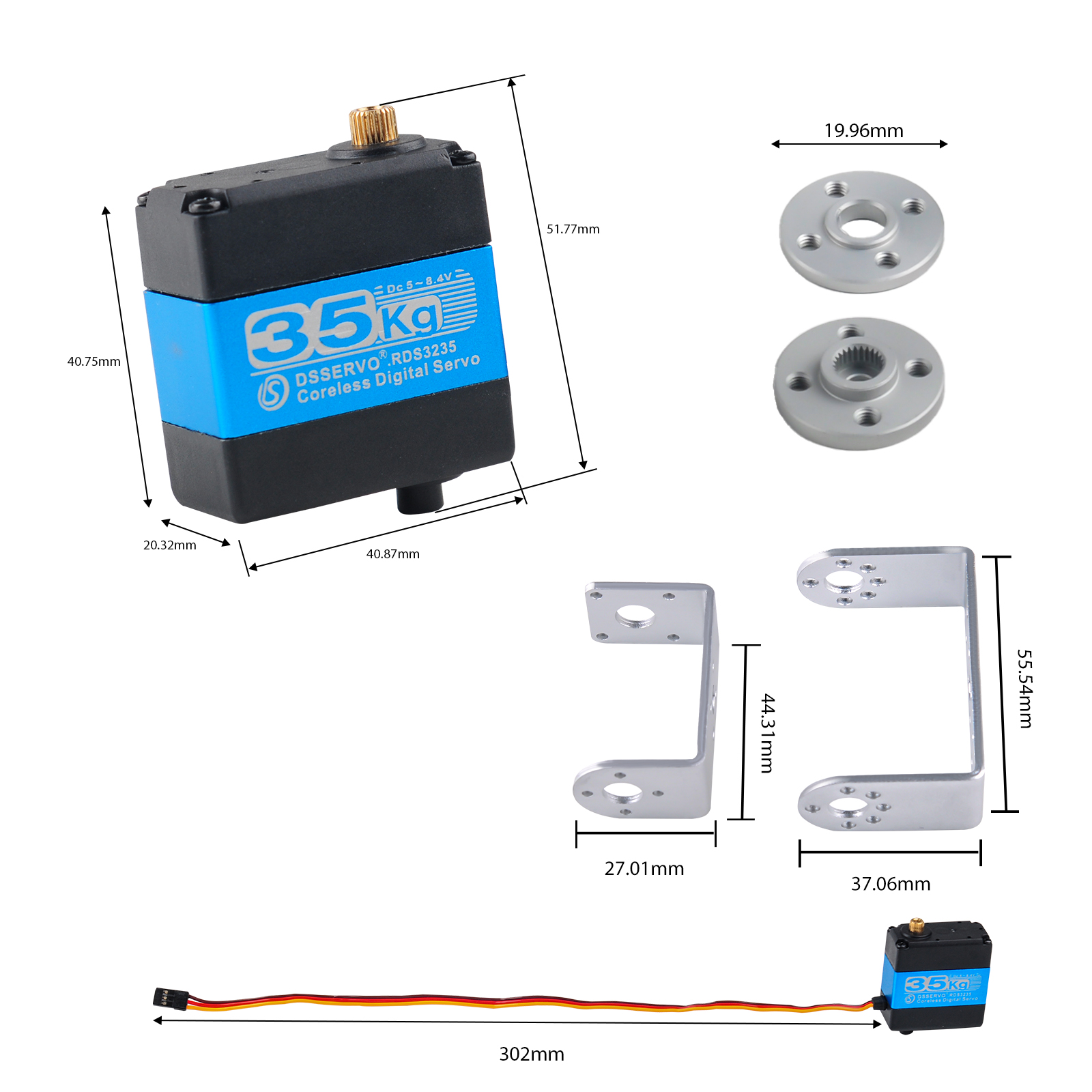 Servo digital RDS3235, motor s - Robot Arm Metal reseña y precio