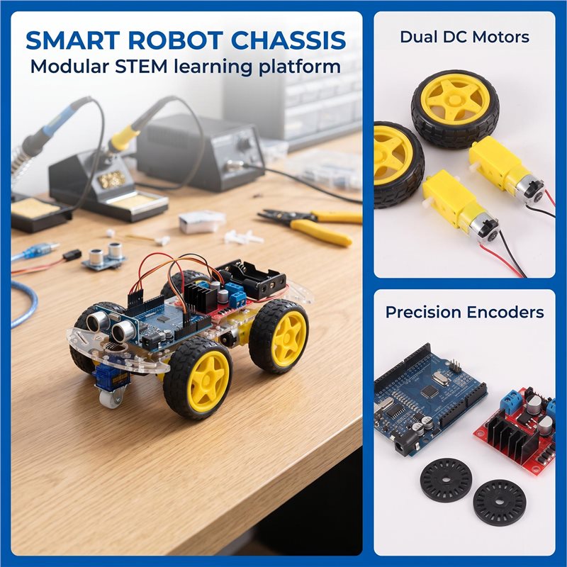 Kit de chasis para coche robot - Arduino Robot reseña y precio