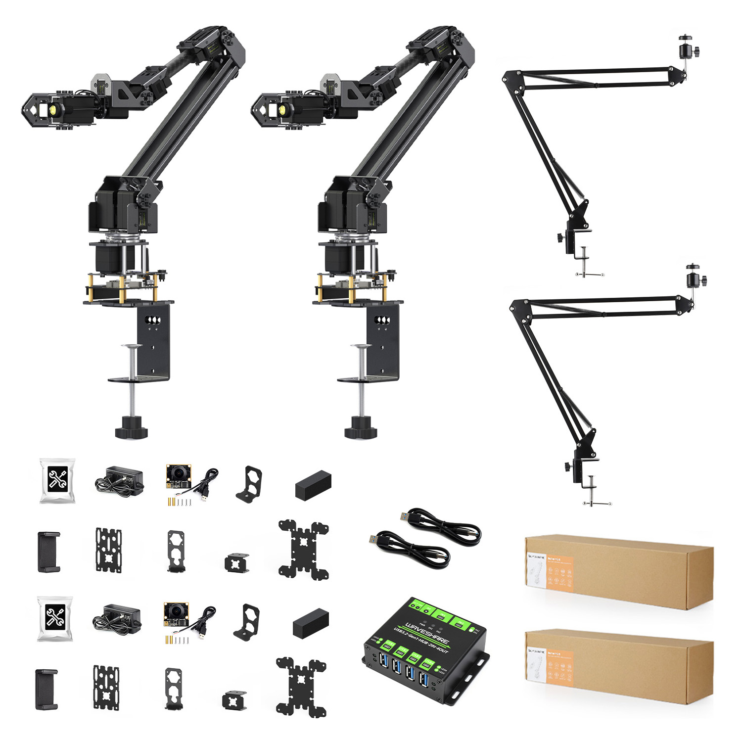 Kit de brazo robótico Waveshar - Robot Arm Kit reseña y precio