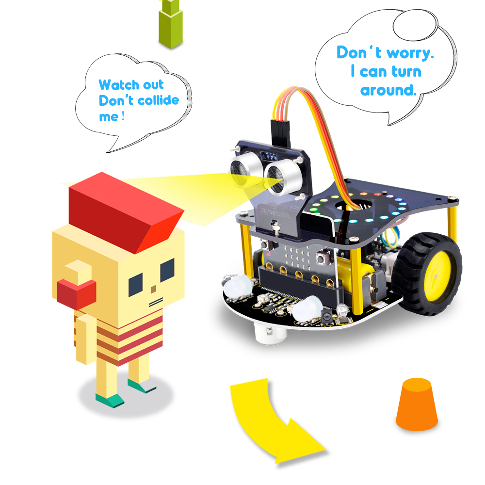 Kit de coche Robot Kidsbits 2W - Microbit Robot reseña y precio
