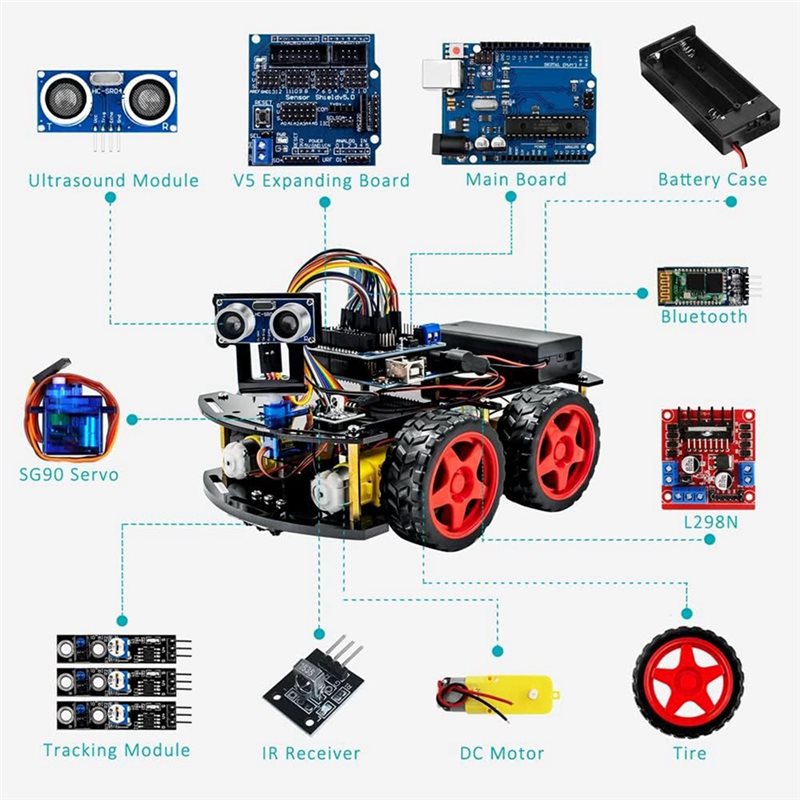 Kit de coche robot inteligente - Arduino Robot reseña y precio